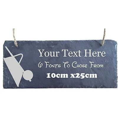 £8.99 • Buy Personalised Slate Sign For Garden Man Cave Shed Allotment Greenhouse House Sign
