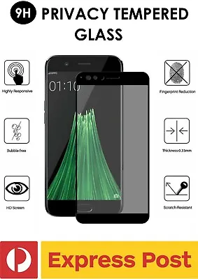 OPPO R11s Plus Privacy Tempered Glass Screen Protector  Premium 9H Anti-Spy • $14