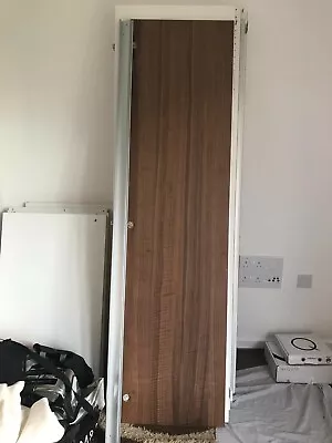 Ikea PAX Wardrobe Oak Effect/nexus (Brown) (2 -door) With Brand New Handles • £180