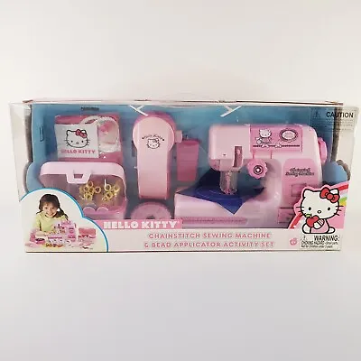 $150 • Buy Hello Kitty Chainstitch Sewing Machine & Bead Applicator Activity Set Pink NIB