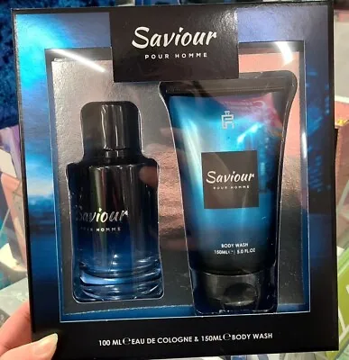 Saviour Perfume Man Eau De Toilette+Body Wash Mens Christmas Gift Set • £13.94