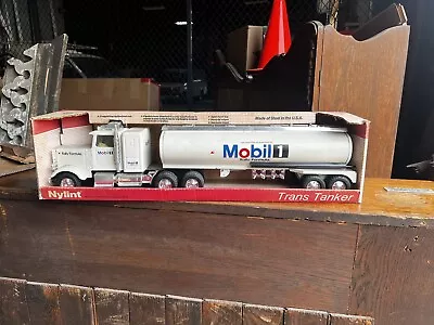 Vintage Nylint GMC Tanker 18 Wheeler Mobil One Gas Tractor Trailer MiB USA • $239