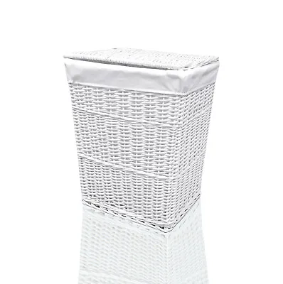 £39.99 • Buy White Wicker Laundry Basket With White Lining