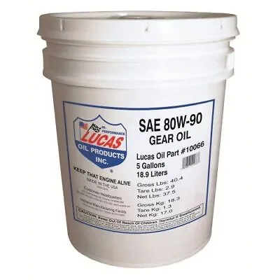 Lucas Oil 10066 Heavy Duty Plus Gear Oil - 80W-90 5-Gallon NEW • $129.65