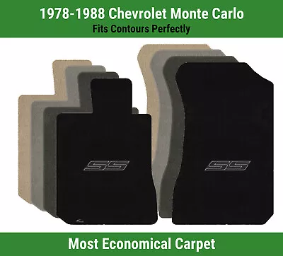 Lloyd Velourtex Front Carpet Mats For '78-88 Chevy Monte Carlo W/SS Black Logo • $138.99