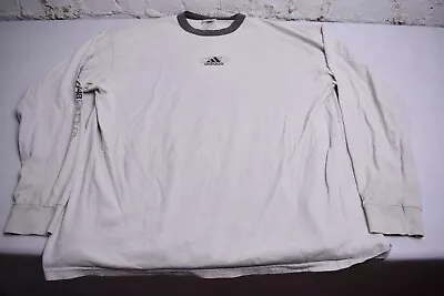 VTG 90s Adidas White Long Sleeve Spell Out T Shirt Size 2XL • $6.99