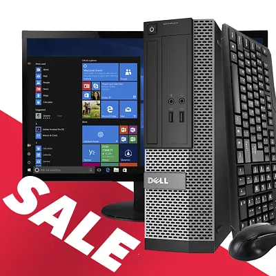 Dell I7 Desktop Computer 32GB RAM  1TB SSD WiFi Windows 10 Pro PC 24  Monitor • $149.99