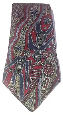 Aboriginal Design Care Vintage Silk Tie For Men  58 L 3.75 W • $16.30