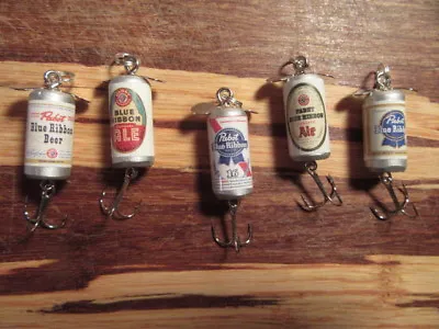 Pabst Blue Ribbon Genuine Ale 5 Different Vintage Beer Fishing Lures      • $14.99