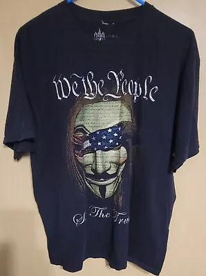 Vintage XL V FOR VENDETTA Movie T-SHIRT Film We The People See The Truth • $17.99