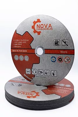15 X Metal Cutting Discs 230x1.9mm 9 Inch For Angle Grinder - Nova • £20.52