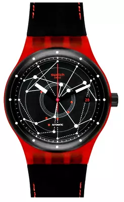 Swatch Swiss Made Men's Sistem 51 Red  Stars Automatic Watch  Sutr400 Nib • $149