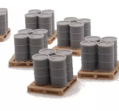 £5.99 • Buy 10 Pallets Of Barrels / Drums 00 Gauge Model Railway Accessories & Scenery