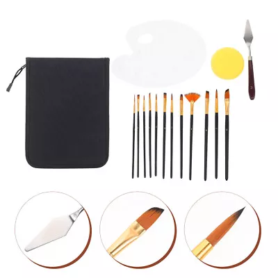  Artist Supplies Makeup Brush Kit Painting Pens Color Mixing Plate Student Set • £15.75