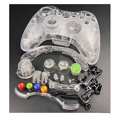 For Xbox 360 Wired/Wireless Controller Full Shell Cover Buttons Mod Replacement • £6.28