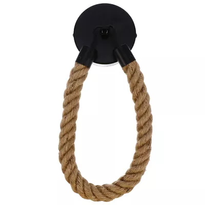 Rope Twine Roll Holder Nautical Toilet Paper Wall Mount Clothes Rack • £16.28