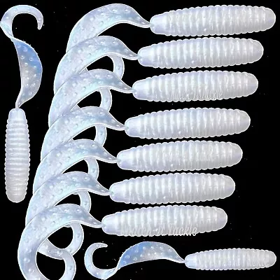 $6.99 • Buy  Soft Plastic Bream Fishing Lures Tackle Grub Curly TAIL FLATHEAD  Bass Cod Lure