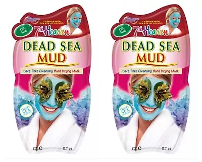 7th Heaven Face Mask Easy Peel Off Dead Sea Mud Montagne Jeunesse 10ml - 2pack • £5.49