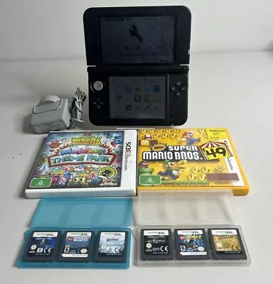 Nintendo 3DS XL 4GB Console - RED - Tested & Working 8 Games W/Charger VGC • $250