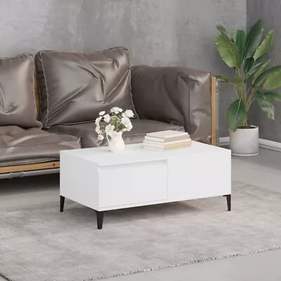 VidaXL Coffee Table White 90x50x36.5 Cm Engineered Wood • $110.82