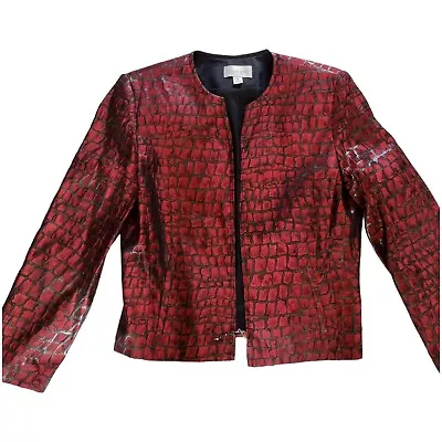 Glam Victorian-era Black Red Modern Women's Jacket Medium Size 10 Steampunk  • $21