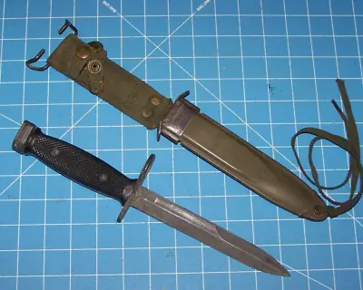 Vintage Knife BOC M7 Bayonet + PWH Scabbard M8A1 Sheath Genuine Issue USA • $79.90