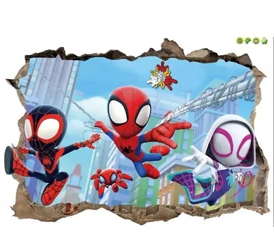 Marvel Spidey 3d Vinyl Wall Sticker Kids Bedroom Decor Superhero's • £7.99