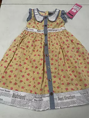 Nwt Mustard Pie Boutique Gretta Cotton Summer  Dress Girls Sz   4   4t   $71 • $24