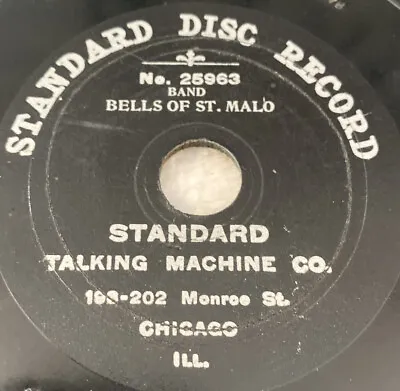 $19.99 • Buy PRINCE'S BAND 78 Rpm STANDARD DISC 25963 BELLS OF ST. MILO One Sided V+ 1903