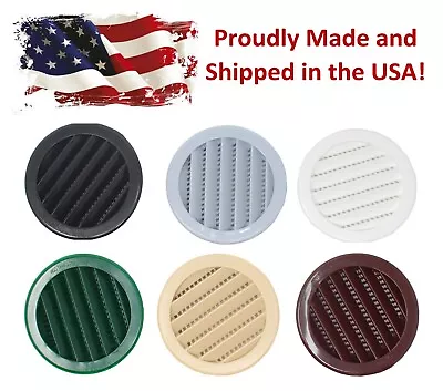 4  Round Plastic Vent Louver Soffit Air Vent Reptile Screen Grille Cover • $8.99