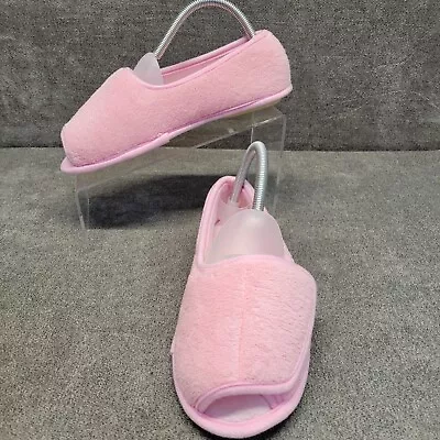 Git-Up Slippers House Shoes Womens 7 Pink Open Toe Soft Cushion Adjustable New • $13.99