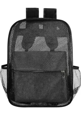 Mesh Backpack - Bookbag - 17” See-Through - School Bag Gym Bag Beach Bag • $13.99