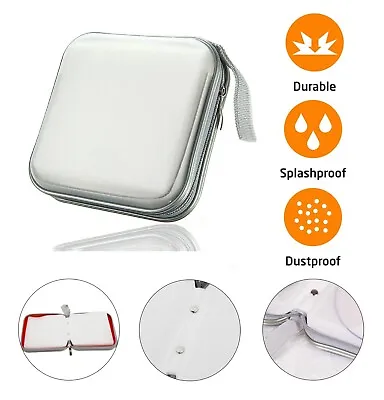 40 CD DVD Carry Case Disc Storage Holder CD Sleeve Wallet Ideal For In Car GREY • £5.95