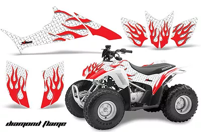ATV Graphics Kit Quad Decal Sticker Wrap For Honda TRX90 2006-2018 DMNDFLAME R W • $129.95