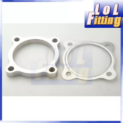 AU 3  4 Bolt SS304 Turbo Exhaust Downpipe Flange +Gasket T4 GT35 T3/60-1 GT3582R • $25.90