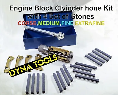 MOTORCYCLE  ATV SMALL BLOCK CYLINDER HONE KIT 34 MM To 60 MM + 4 SETS STONES • $70.99