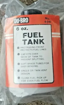 DU-BRO ~Hobby RC Aircraft Parts S6 Square Fuel Tank 6 Oz DUB406 • $8.99