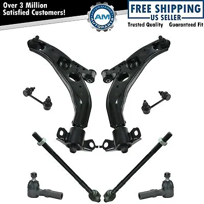 8 Piece Steering & Suspension Kit Control Arms Ball Joints Tie Rods End Links • $156.88