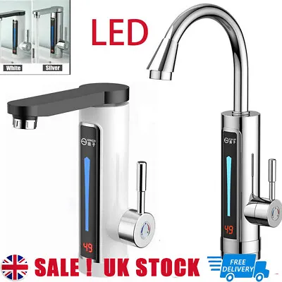 Instant Electric Faucet Tap Under Sink Hot Water Heater LED Display Home Kitchen • £12.89