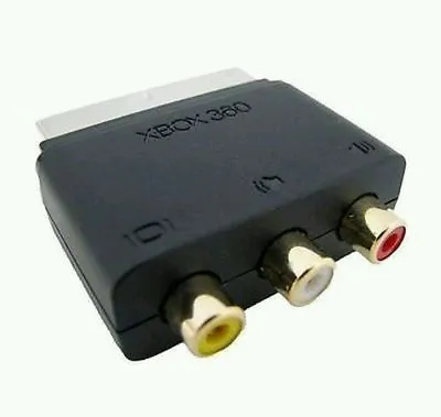 Official Xbox 360 RGB Scart To 3 RCA Composite AV Adapter - Microsoft X821381 • £2.89