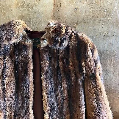 VINTAGE ANNIS FURS NEW YORK MINK Fur Silk Lined Cape Shrug Stole Shawl Bolero • $100