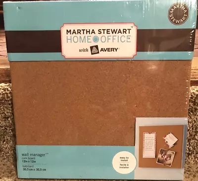 New Martha Stewart Home Office Wall Manager Cork Board 12 X12  (Sealed) • $8