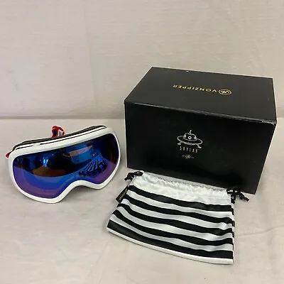 VonZipper Skylab I Heart Beer Goggles Gloss White W/ Sky Chrome Lens *BLEM* • $72