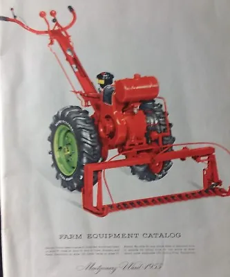 Montgomery Ward 1953 Farm Catalog Color Lawn Garden Tractor Mower Tool Chain Saw • $109.95