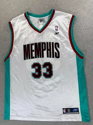 Memphis Grizzlies NBA Vintage Basketball Jersey (#33 Miller) Men's XL - White • $39.99