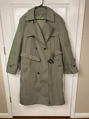 U. S. Marine Corps All Weather Double Breasted Trench Coat Men's 44 R Pewter • $24.78