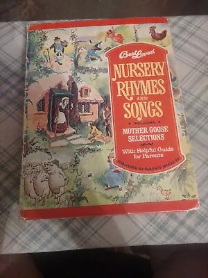 Best Loved Nursery Rhymes And Songs Mother Goose Book 1963 Edition Vintage  • $5