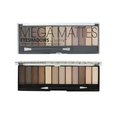 Technic Mega MATTE Nude Eyeshadow Palette 12 Shades Naked Natural • £2.99