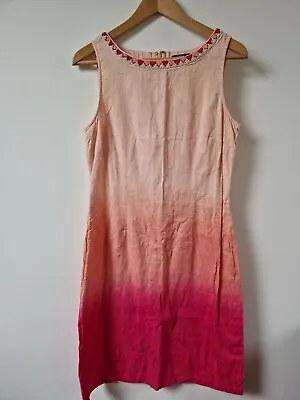 £14.99 • Buy Roman Dip Dye Lined Summer Cotton Dress Size 12