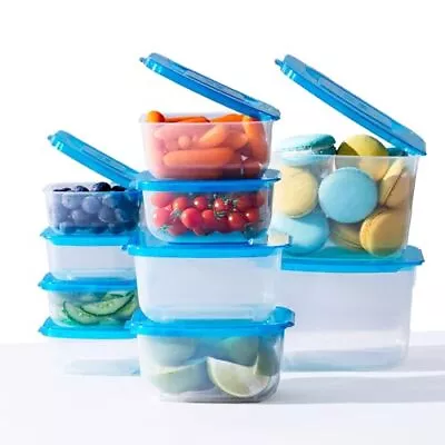 Mr. Lid Premium Attached Storage Containers | Permanently Attached Plastic Lid • $45.87